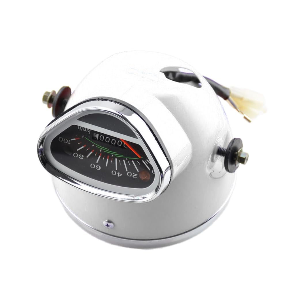 ciciTree White Headlight Speedometer Odometer Assembly with Case Compatible for Honda Trail CT70 1969-1970