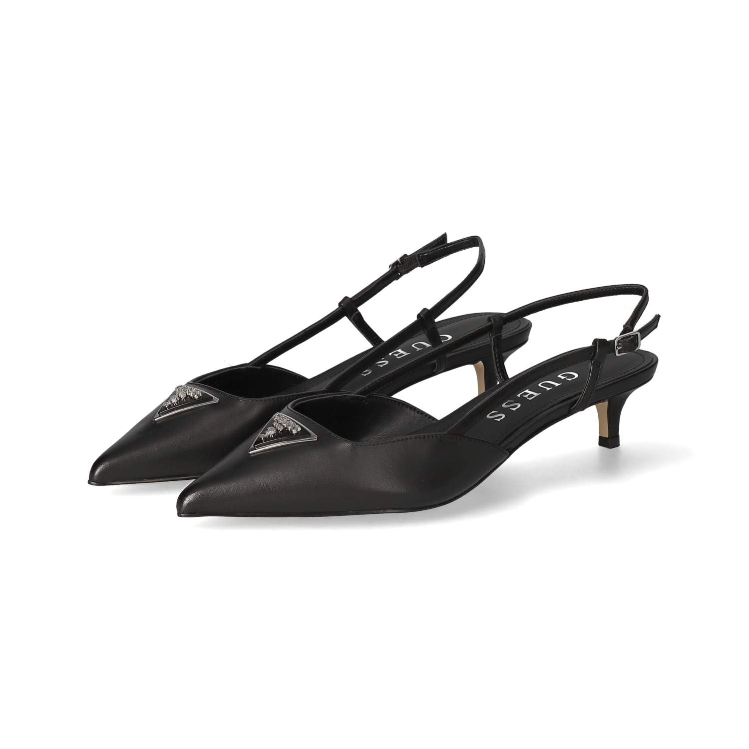 GUESS Décolleté Punta Jesson TC 40 Pelle Black DS25GU01 FLPJESLEA05