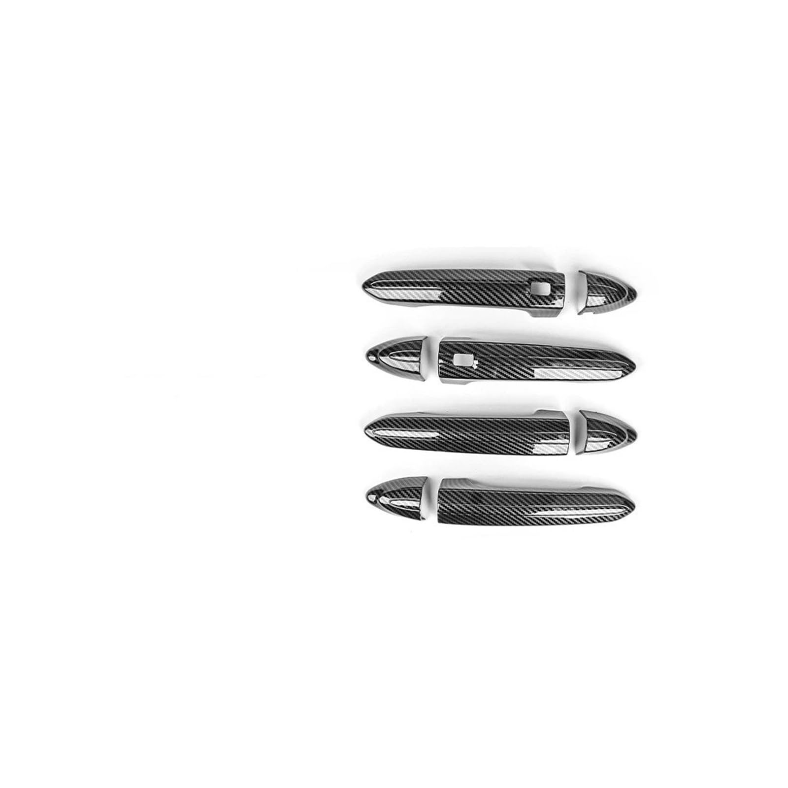 Hljnlvbn Carbon Fiber Black Door Handle For Genesis For G80 Dh 2015-2020 Lhd Abs Car External Door Handle Frame Bowl Cover Trim Exterior Accessories 8Pcs(Carbon Fiber Black)