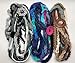 Handmade Infinity Yarn Multi Strand Cowl Rope Scarf with Button accent,Brightly Colored -LRW DESIGNS