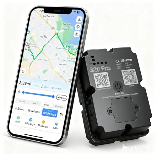 Rastreador GPS del vehículo Seguimiento en Tiempo Real Geo-Fence Seguimiento de 4G LTE, Larga duración de la Batería 2-7 Meses, Distancia ilimitada, Rastreador GPS Personal