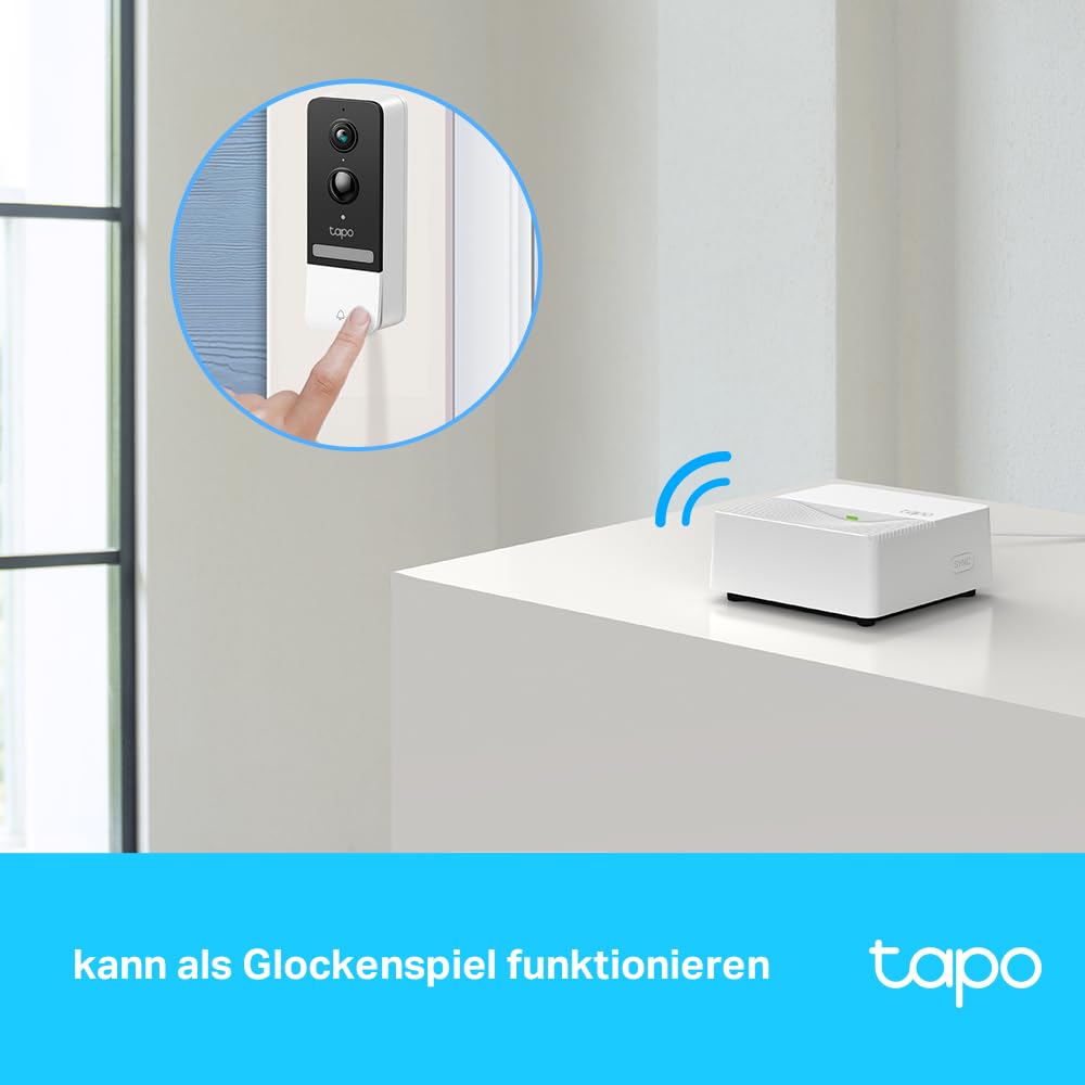TP-Link Tapo H200 Smart IoT Hub, bis zu 64 Schalter & Sensoren oder Tasten + 4 Batteriekameras oder Türklingeln, Nicht kompatibel mit Tapo Kameramodelle mit Netzkabel, Kasa Thermostat KE100