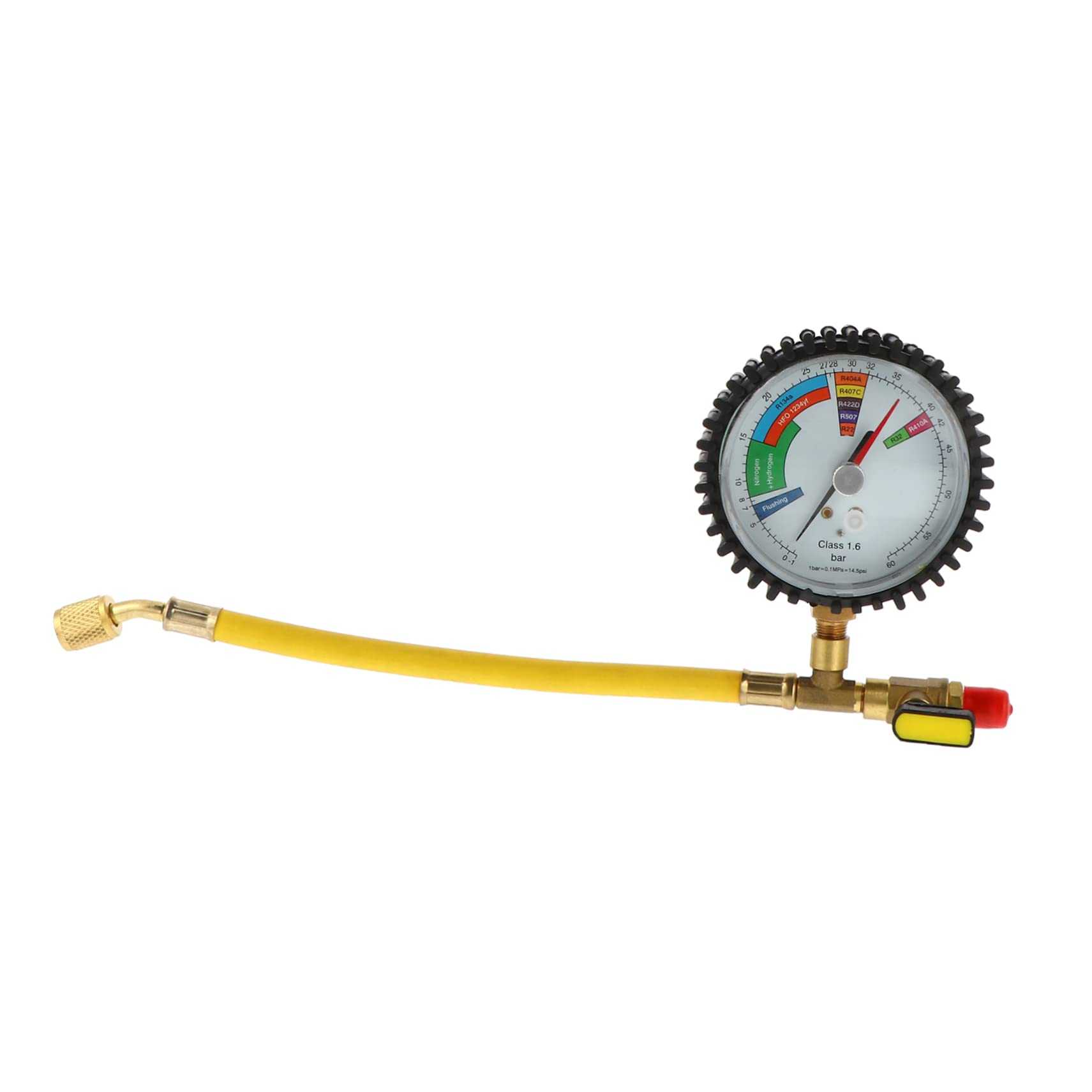 Cabilock Gauge Air Conditioner Nitrogen Pressure Tester Gauges Replaceable Head Material
