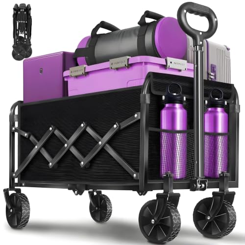 Wagons Carts Foldable, 280 lbs Collapsible...