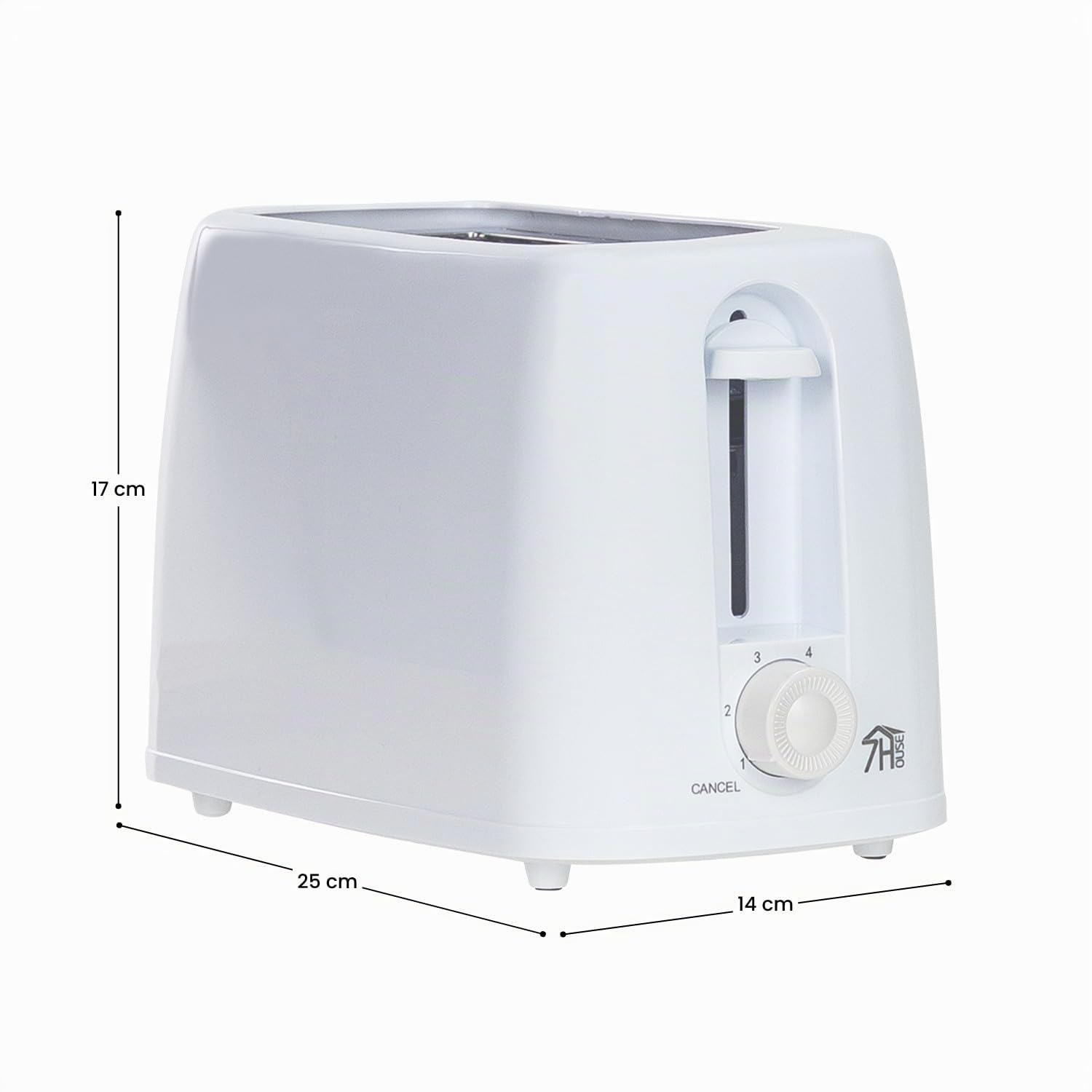 Tostadora de Pan 2 Ranuras 700W 6 Niveles de Temperatura RiseToast 7house