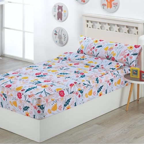 DHESTIA HOME - Saco Nórdico con Cremallera Ajustable Cama Infantil 90 y Cama 105 Florenzia Color Único Talla Cama 90