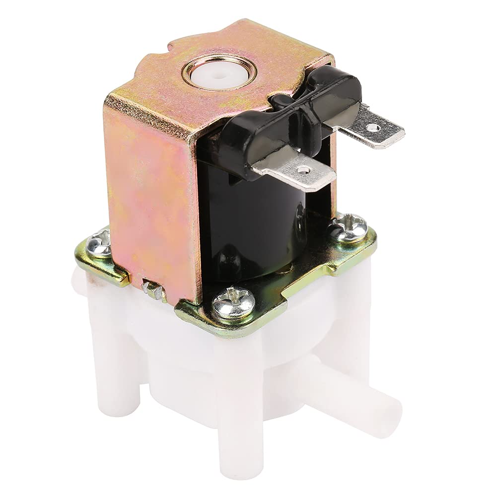 Walfront 12V Solenoid Valve N/C Quick Insert Inlet Normally Closed Electric Solenoid Valve For Water Dispenser Washing Machine