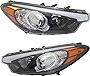 Evan-Fischer Headlight Compatible For 2014, 2016 Kia Forte Forte5 Left Driver and Right Passenger Halogen With bulb(s)