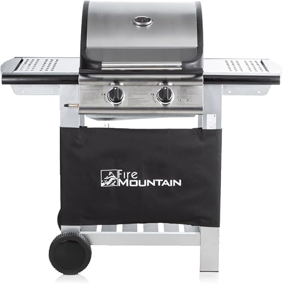 Fire Mountain 2 Burner Gas BBQ Small Gas BBQ, Compact, Perfect for