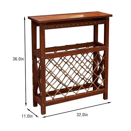 Soporte para 32 botellas de vino GOWE de madera miniatura 6
