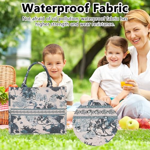 Bolso tote estampado floral de gran capacidad miniatura 6