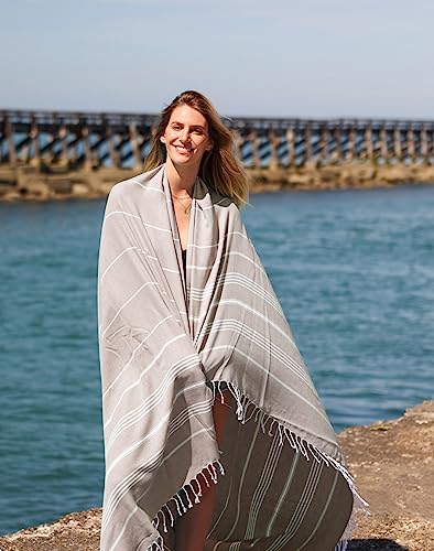 LeStoff Premium Hammam Towel, 100% Organic Cotton, Pre-washed Sustainable Absorbent & Quick-drying, Beach, Bath, Shower, Yoga - Image 4