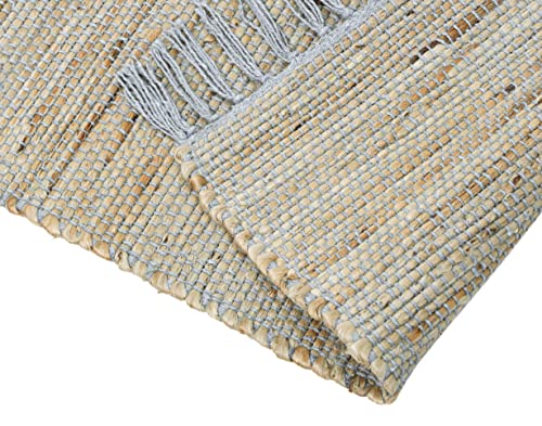 Image of The Home Talk Hand-Made Tablemat - Vintage Mats for Parties, Dining Table, Coasters - Decorative Placemats - 100% Jute Natural Fibers - Pack of 4 (13 x 19 Inches - Light Grey)