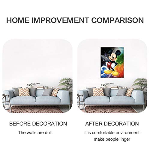 Diamond Painting Kits for Adult Kids,DIY 5D Round Crystal Full Drill Cross Stitch Handicraft, for Home Wall Decorative Arts Crafts, Full Drill (Mouse) - Thumbnail 6