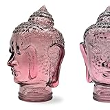 Elegante oggetto decorativo: la testa in vetro di Buddha tailandese porta tranquillità, estetica e luminosità spirituale a qualsiasi stanza, ideale per casa, ufficio o studio.