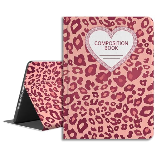 Étui folio iPad 11 pouces protection antichoc motif léopard rose