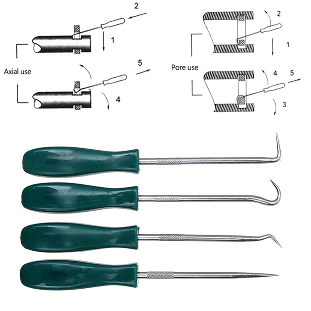 NITYA Auto Tool Set Oil Seal Screwdrivers Mechanical Tools Set O-Ring Seal Screw Car Extractor Garage Puller Remover Hooks Tools 135mm (PH-4 1