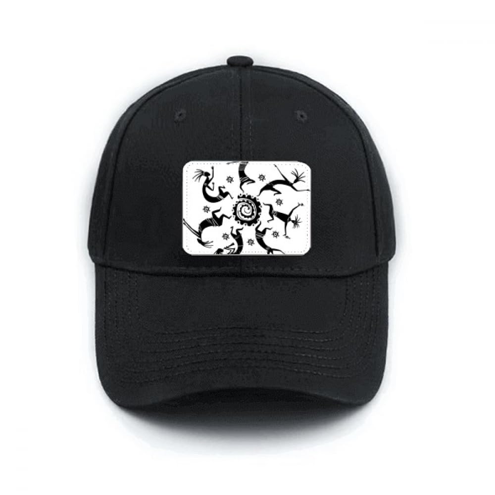 Casquette Mexique soleil protection ajustable en coton noir