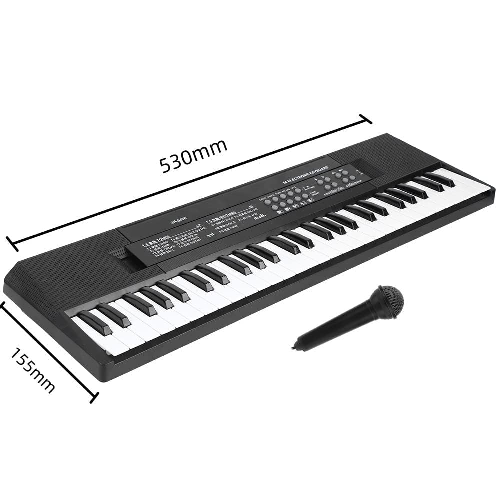 Teclado de piano digital Teclados de electrónico 54 teclas con micrófono función de grabación para uso en interiores exteriores
