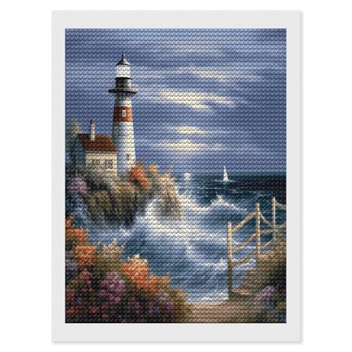 Kit de pintura de diamantes de faro VstaDank para adultos y principiantes