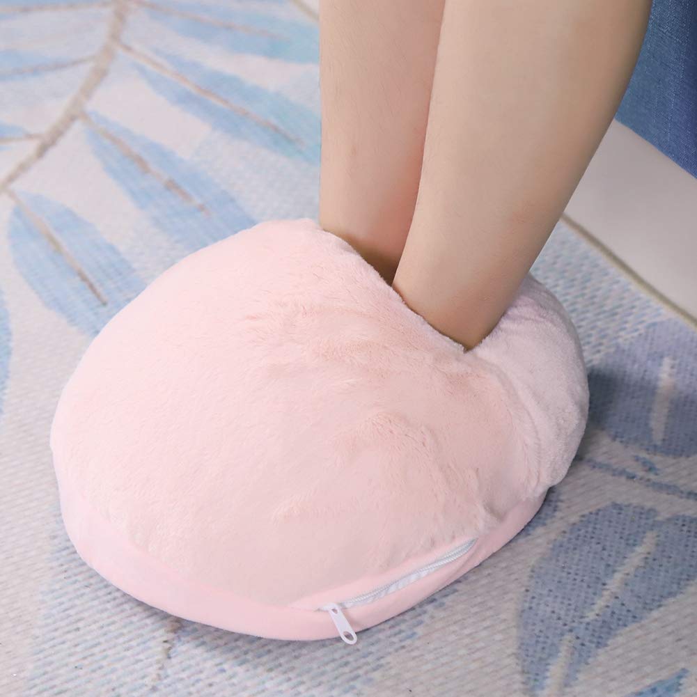 Scaldapiedi USB, Scaldapiedi Riscaldati Elettrici Scarpe Riscaldanti per Scarpe Invernali Riscaldate in Peluche Temperatura: 50 ℃ -60 ℃(Rosa)
