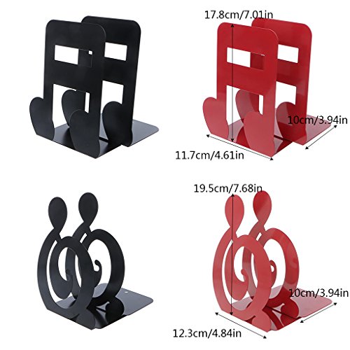 Huiouer - Fermalibri in metallo con note musicali