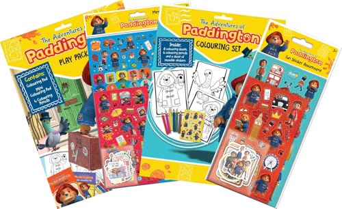 Image of Anila's Paddington Activity Set with Colouring Set, Mega Sticker Pack, Play Pack and Sticker Assortment.