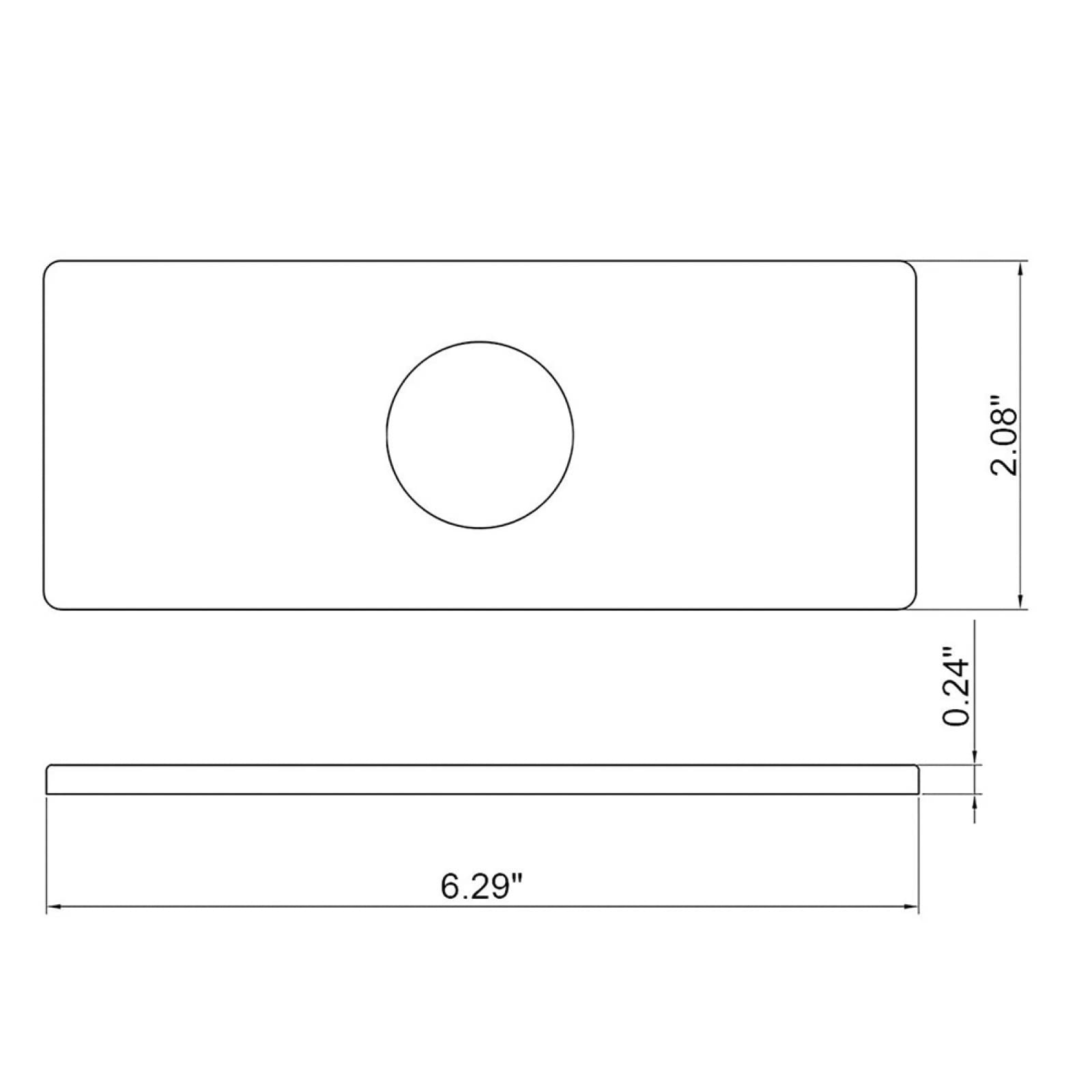 Piastra Copriforo Per Rubinetto Lavandino - Acciaio Inox Nero Opaco - Foto 6
