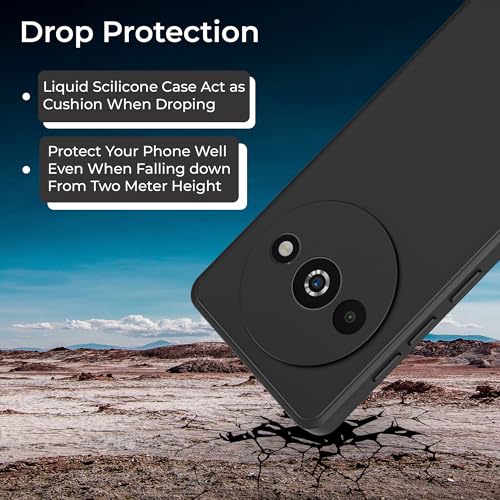 Image of A rtistque Back Cover Case for Mi Redmi A3 / A3X / Poco C61 with Camera Protection | Shockproof TPU | Stylish Protective Design | Slim Fit | Ultra Matte Mi Redmi A3 / A3X / Poco C61 Back Cover - Black