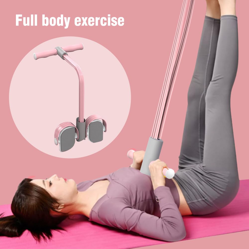 Bauchtrainer, Sit-Up Trainingsgeräte Bodybuilding Expander Ganzkörpertrainer für Zuhause 6 Tubes Elastische Zugseil Multifunktions,Fitnessgeräte Für Zuhause,Sportgeräte