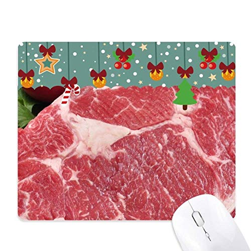 Tapis de souris viande crue en caoutchouc rouge résistant pour protéger votre bureau