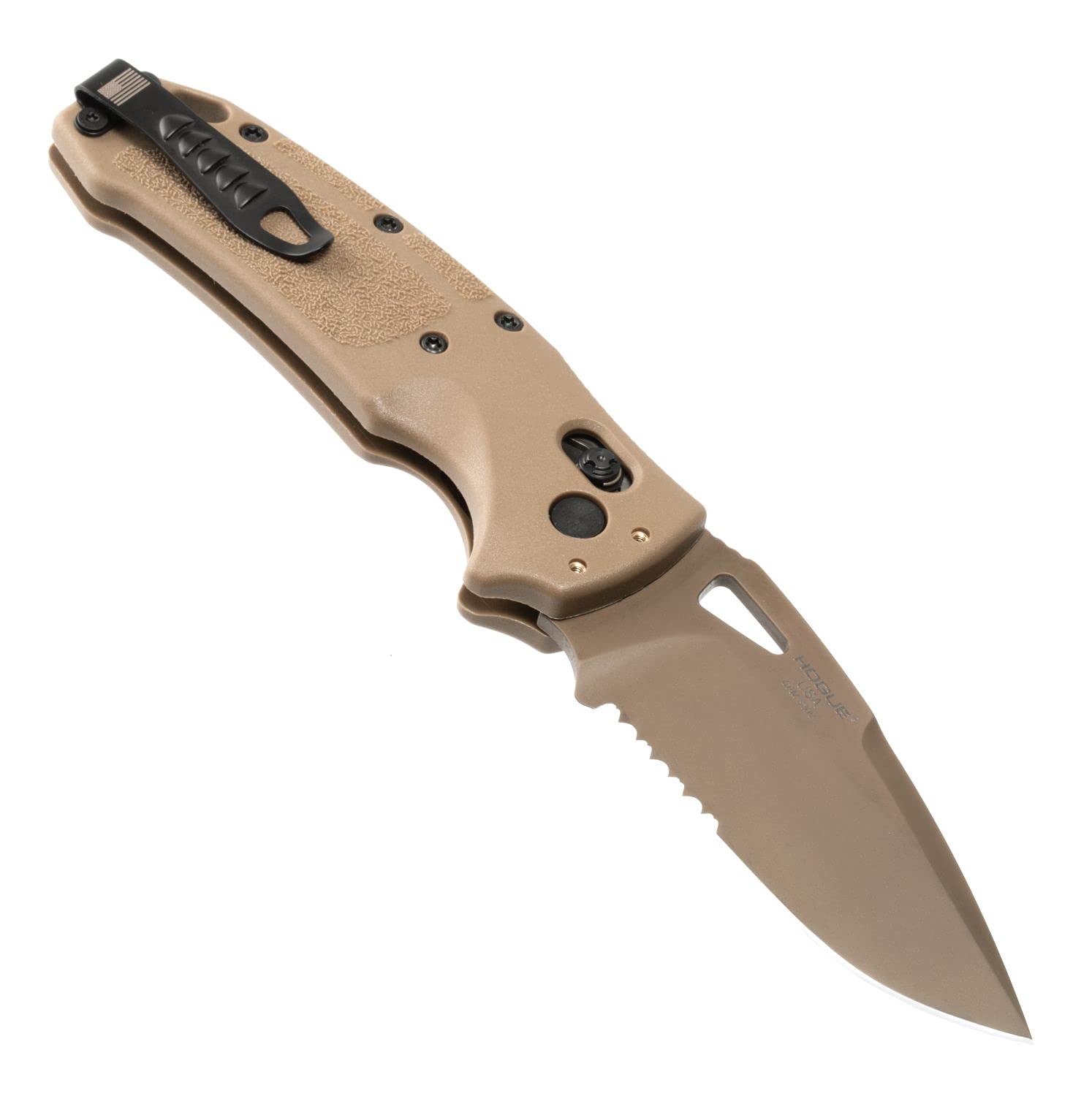 Hogue Sig Sauer K320 M17 Folding Knife Coyote Tan 3.5 in. Able Lock Drop Point