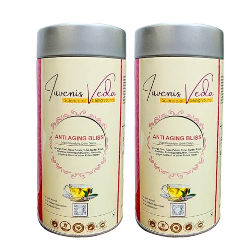 Iuvenis Veda Organic Green Herbal Anti Aging Bliss Tea -Pack of 2, (40 Tea Bags), Helps in Digestion, Immunity, Anti Aging, Weight Loss For Men & Women Both