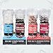 Soeos Black Peppercorns + White Sea Salt + Rainbow Peppercorns + Pink Salt, 10.6oz (300.50g), Salt and Pepper Set, Spice Grinder Set, Spice Set