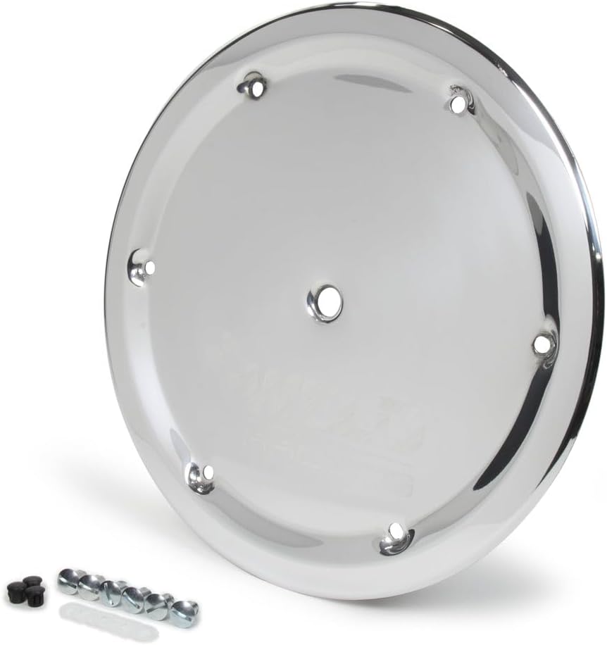 Weld Racing Mud Cover, Quick Release Fastener, Aluminum, Polished, 15 in Wheels, Each