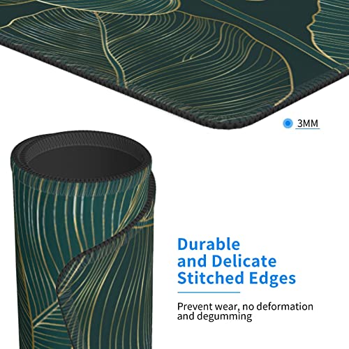 Bzu Mouse Pad With Stitched Edge, Computer Mouse Pads With Tropical Leaves Design, Mouse Mat Square Waterproof Mouse Pad Non-Slip Rubber Base Mousepads For Office Laptop #TOP3