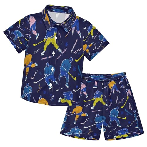 Image of Boccsty Ice Cream Drip Boy Summer Shorts Sets Hawaiian Toddler Boys T-Shirt & Pants 2 Pcs 3T-10T