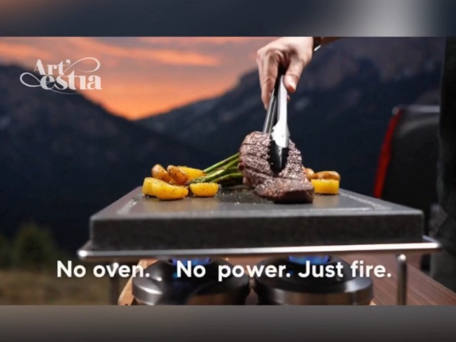 6430 Raclette Gril Avec Pierre De Cuisson Naturelle, Inclus 8 Poêlons