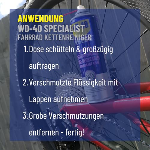 WD-40 Specialist Fahrrad Kettenreiniger 500 ml – Entfernt Schmutz, Fett, Öl & Ablagerungen von Kette und Antrieb… – Ansicht 4