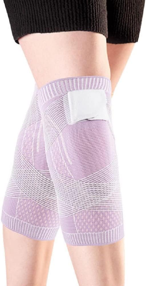 Tazweeq Knee Compression Sleeve,Knee Brace,Knee Compression Sleeve Plus,Size Professional Running Fitness Exercise,Thin Nylon Knee Strap Brace (L)
