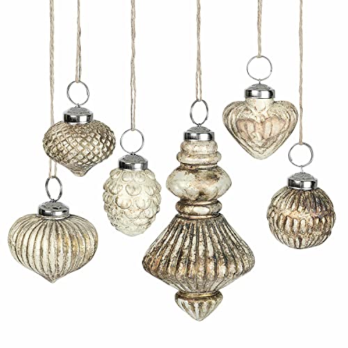 Loberon Weihnachtsschmuck 6er Set Ménoire, Weihnachtskugeln,...