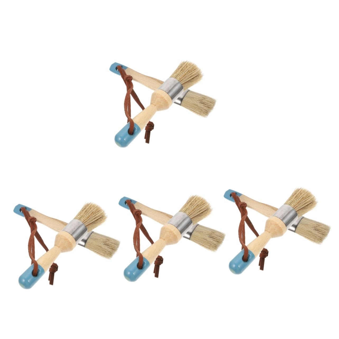 Pinceau à cire pour peinture NUOBESTY en poils naturels et manche en bois ergonomique
