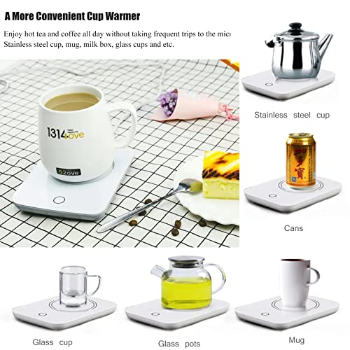 Misby Coffee Warmer For Desk Cup Warmer With Automatic Shut Off Coffee Mug Warmer For Coffee Milk Tea Keep（White,Cup Not Include） #TOP5