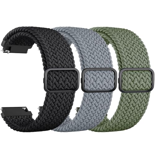 20mm �ґg�o���h Garmin Vivoactive 6/5/3/3�~���[�W�b�N�E�H�b�`�o���h �N�C�b�N�����[�X�� �L�k�� �����p���X�g�o���h Venu Sq 2/Forerunner 55/165/245/645�p (�u���b�N/�u���[�O���[/�T�{�e��