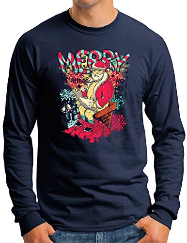 T-shirt manches longues homme original à offrir pour un Noël plein d'humour