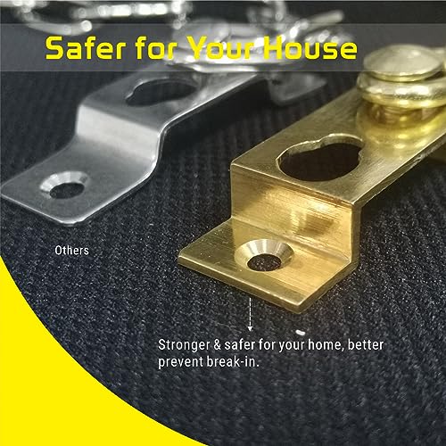 Security Door Chain Guard Solid Brass, Heavy-Duty Home Security, Sturdy and Rust-Resistant Brass Door Lock Security Chain (Brass) - Image 5