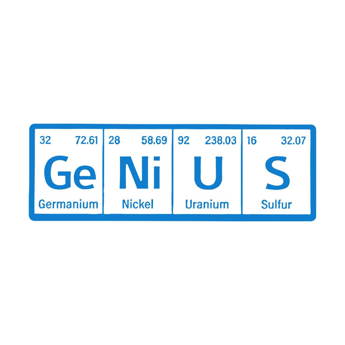 Periodic Table Chemistry Lesson for Teenagers Fine Carving Stickers 21x59.9cm Easy Installation Small Blue — image 1