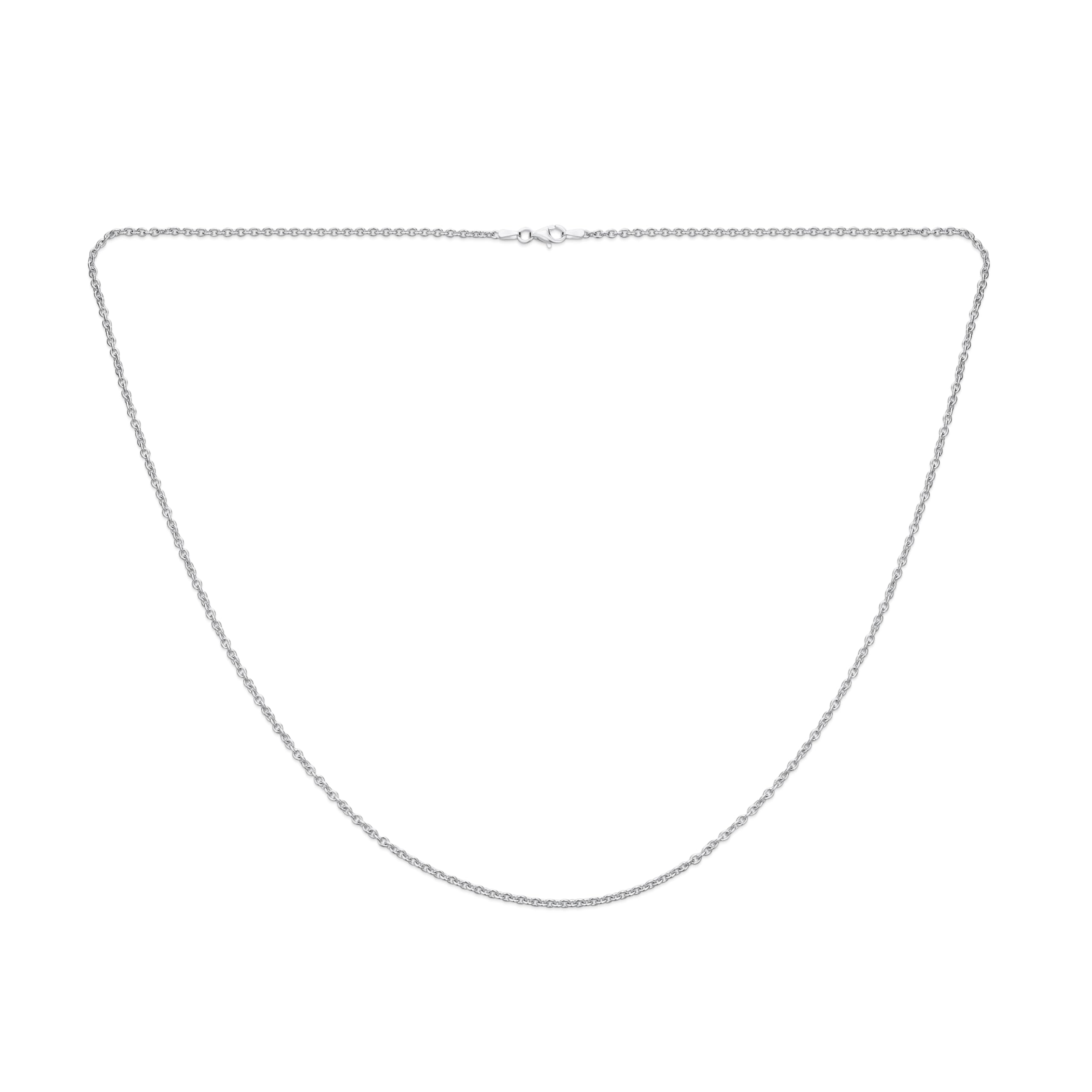 Bling Jewelry Collier De 2.5Mm 40 Gauge Rolo Chain Pour Femmes Plaqué Or Rose .925 Argent Sterling Made In Italy 16 18 20 24 Inch