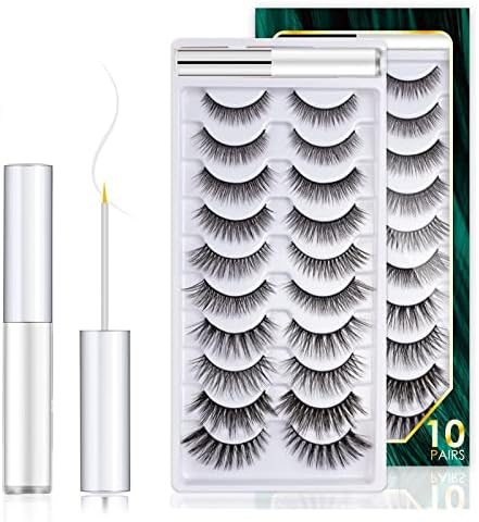 Lanciley Individual Lashes 45 Clusters Lashes C Curl DIY Eyelash Extension Kit at Home for Make-up Beginner False Eyelashes with Eyelash Glue Tweezers 10/12/14/15/16mm Easy to Use - Natural Style