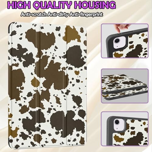 Deokke Compatible with iPad Air 13 Inch M4 2026/ M3 2025/M2 2024 Case with Pencil Holder TPU Back Case Auto Sleep/Wake Cover Cute Women Men Girls-Cowhide Brown by Deokke - Image 5